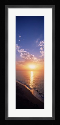 Framed Sunset Over the Water, The Algarve Portugal Print