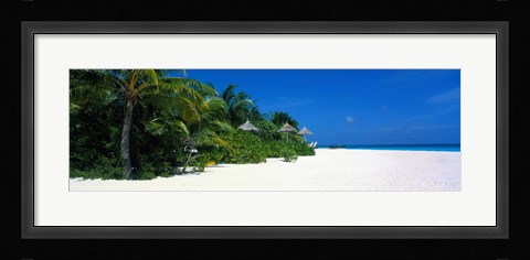 Framed Beach in The Maldives Print