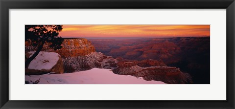 Framed Rock formations on a landscape, Grand Canyon National Park, Arizona, USA Print
