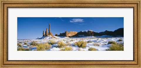 Framed Rock formations on a landscape, Monument Valley, Utah, USA Print