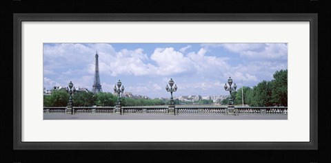 Framed Cloud Over The Eiffel Tower, Pont Alexandre III, Paris, France Print