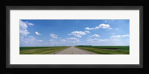 Framed Prairie Highway, De Smet, South Dakota, USA Print