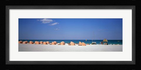 Framed Beach Scene, Miami, Florida, USA Print