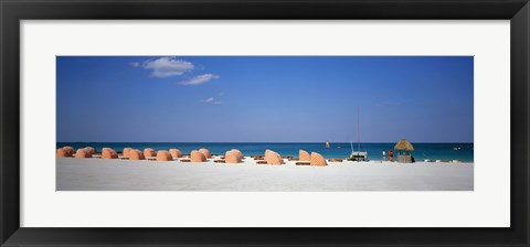 Framed Beach Scene, Miami, Florida, USA Print