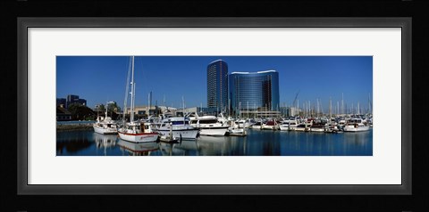 Framed Embarcadero Marina Hotel, San Diego, California, USA Print