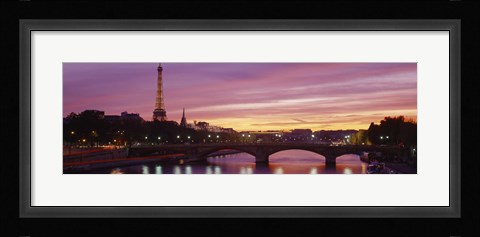 Framed Bridge with the Eiffel Tower in the background, Pont Alexandre III, Seine River, Paris, Ile-de-France, France Print