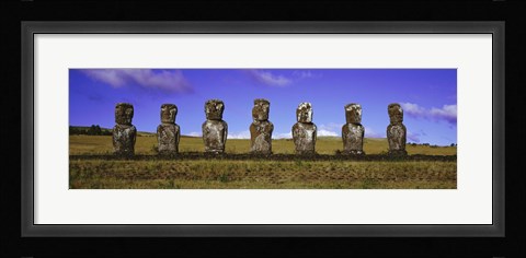 Framed Moai Easter Island Chile Print