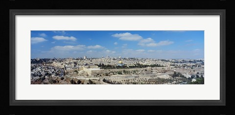 Framed Ariel View Of The Western Wall, Jerusalem, Israel Print