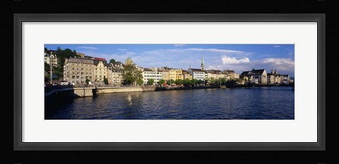 Framed Switzerland, Zurich, Limmat River Print