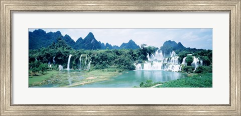 Framed Detian Waterfall, Guangxi Province, China Print