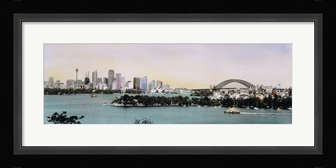 Framed Sydney Harbor, New South Wales, United Kingdom, Australia Print