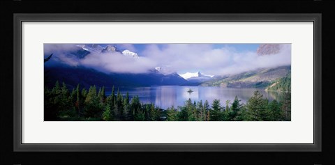 Framed St Mary Lake, Glacier National Park, Montana, USA Print