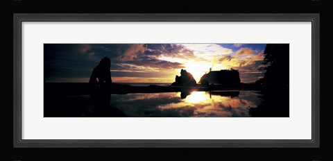 Framed Sea Stacks Rialto Beach Olympic National Park WA USA Print