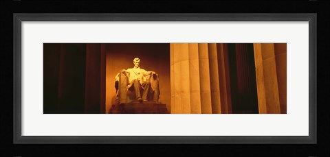 Framed Night, Lincoln Memorial, Washington DC, District Of Columbia, USA Print