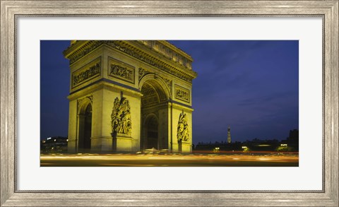 Framed Low angle view of a monument, Arc De Triomphe, Paris, France Print