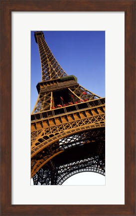 Framed Low angle view of a tower, Eiffel Tower, Paris, Ile-de-France, France Print