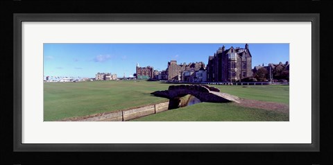 Framed Footbridge in a golf course, The Royal and Ancient Golf Club of St Andrews, St. Andrews, Fife, Scotland Print