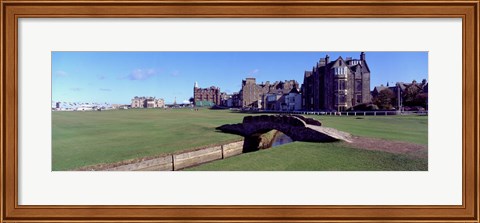 Framed Footbridge in a golf course, The Royal and Ancient Golf Club of St Andrews, St. Andrews, Fife, Scotland Print