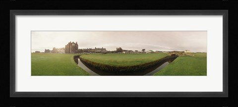Framed Golf course with buildings in the background, The Royal and Ancient Golf Club, St. Andrews, Fife, Scotland Print