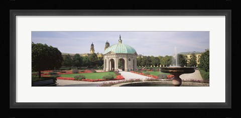 Framed Gazebo In The Garden, Hofgarten, Munich, Germany Print