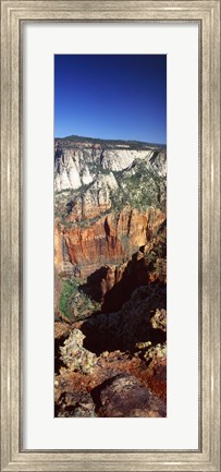 Framed End of road to Zion Narrows, Zion National Park, Utah, USA Print
