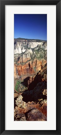 Framed End of road to Zion Narrows, Zion National Park, Utah, USA Print