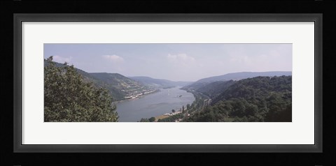 Framed Germany, Bacharach, Lorch, Bridge over the Rhine river Print