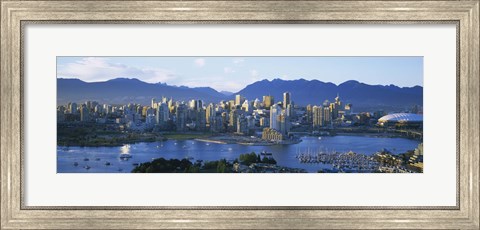 Framed Skyscrapers at the waterfront, Vancouver, British Columbia, Canada Print