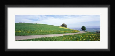 Framed Road Fields Aargau Switzerland Print