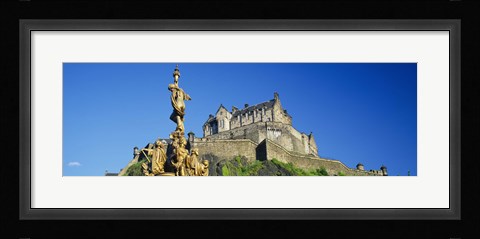 Framed Low angle view of a castle on a hill, Edinburgh Castle, Edinburgh, Scotland Print