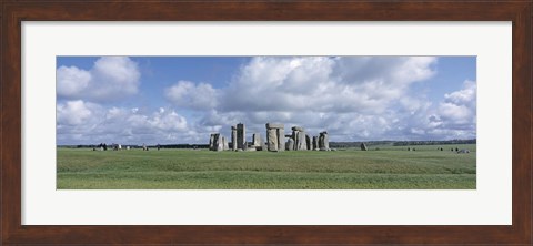 Framed England, Wiltshire, View of rock formations of Stonehenge Print
