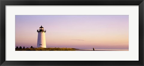 Framed Edgartown Lighthouse, Marthas Vineyard, Massachusetts, USA Print
