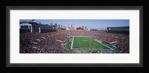Framed Football, Soldier Field, Chicago, Illinois, USA Print