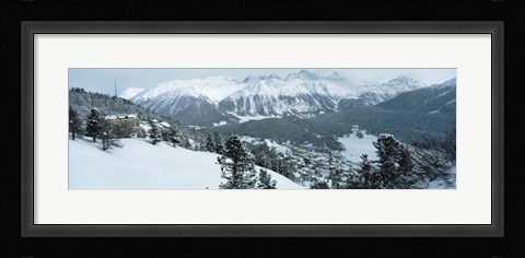 Framed Winter, St Moritz, Switzerland Print