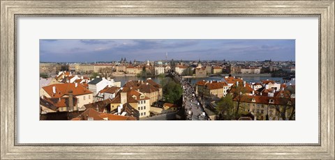 Framed Charles Bridge Moldau River Prague Czech Republic Print