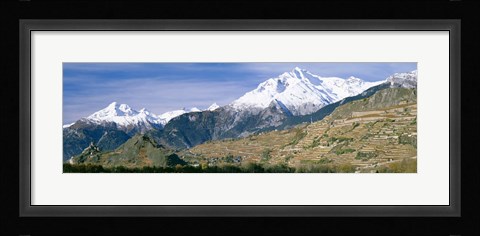 Framed Mountains, Canton Of Valais, Switzerland Print