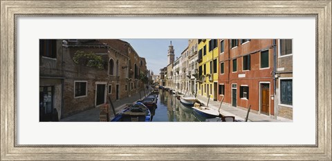 Framed Canal passing through a city, Venice, Italy Print