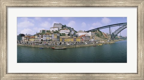 Framed Buildings at the waterfront, Oporto, Douro Litoral, Portugal Print
