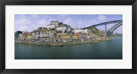 Framed Buildings at the waterfront, Oporto, Douro Litoral, Portugal Print