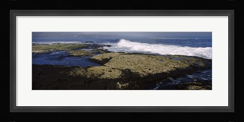 Framed Rock formations at the coast, Fernandina Island, Galapagos Islands, Ecuador Print