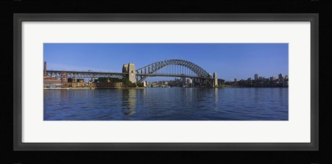 Framed Bridge across the sea, Sydney Harbor Bridge, Sydney, New South Wales, Australia Print