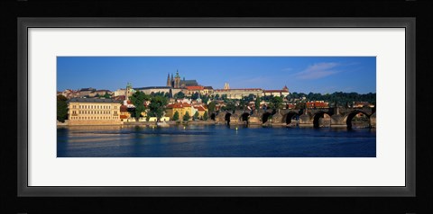 Framed Vitava River Charles Bridge Prague Czech Republic Print