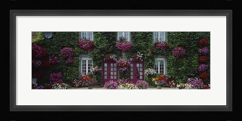 Framed Flowers Breton Home Brittany France Print