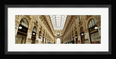 Framed Interiors of a hotel, Galleria Vittorio Emanuele II, Milan, Italy Print