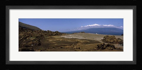 Framed Landscape with ocean in the background, Isabela Island, Galapagos Islands, Ecuador Print