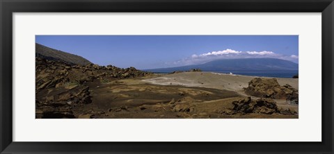 Framed Landscape with ocean in the background, Isabela Island, Galapagos Islands, Ecuador Print