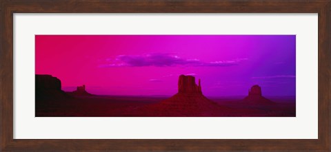 Framed Rock Formations with Pink Sky, Monument Valley, Arizona, USA Print