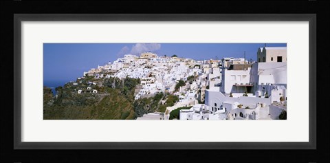 Framed Buildings, Houses, Fira, Santorini, Greece Print