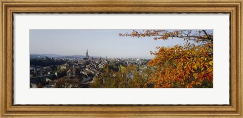 Framed High angle view of buildings, Berne Canton, Switzerland Print