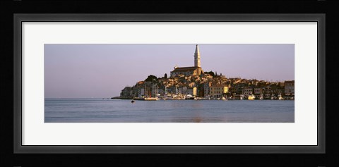 Framed Waterfront, Rovinj, Croatia Print